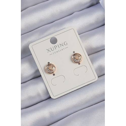 Xuping Rose Renk Zirkon Ta�l� Yans�mal� Oval K�pe