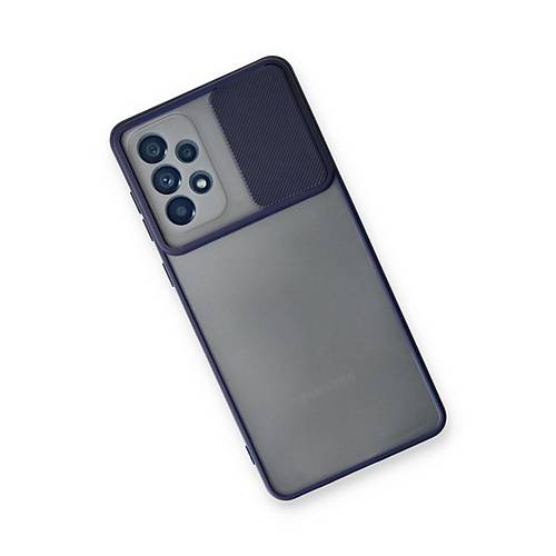 Galaxy A33 5G K�l�f Palm Buzlu Kamera S�rg�l� Silikon - Lacivert
