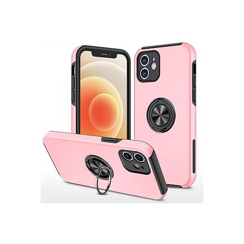 iPhone 12 K�l�f Elit Y�z�kl� Kapak - Pembe