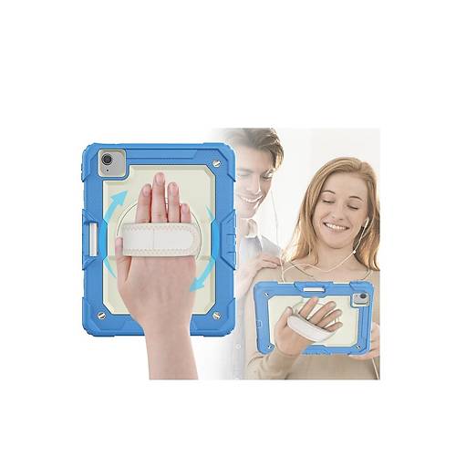 iPad Pro 11 (2020) K�l�f Strap New Tablet Kapak - Mavi