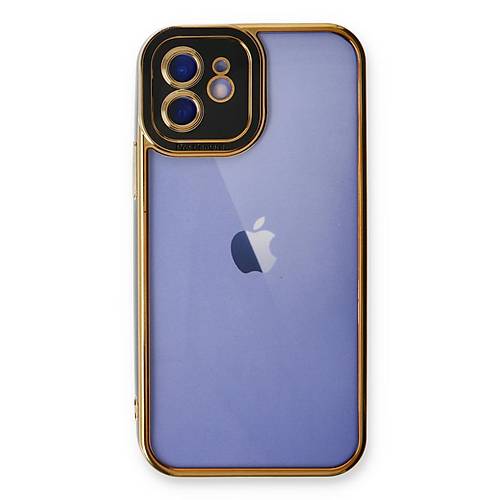 iPhone 12 K�l�f Liva Lens Silikon - Siyah