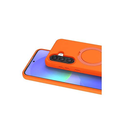 Galaxy A37 5G Regal Magsafe Standl� Kapak - Turuncu