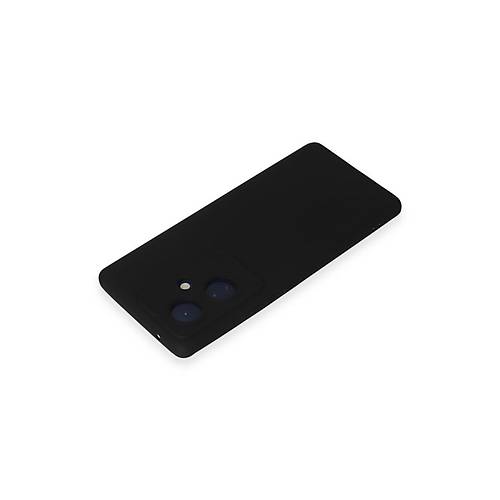 V29 Lite K�l�f Nano i�i Kadife Silikon - Siyah