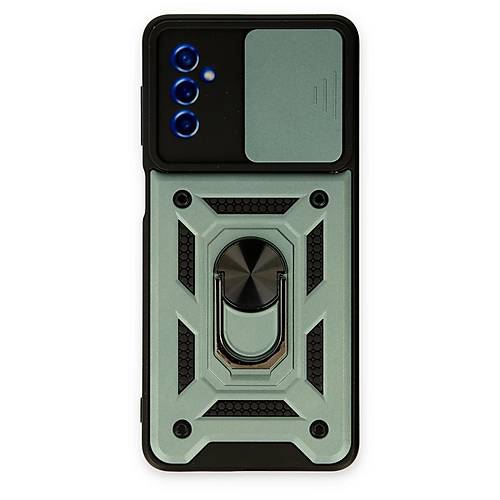 Galaxy M52 5G K�l�f Pars Lens Y�z�kl� Silikon - Ye�il