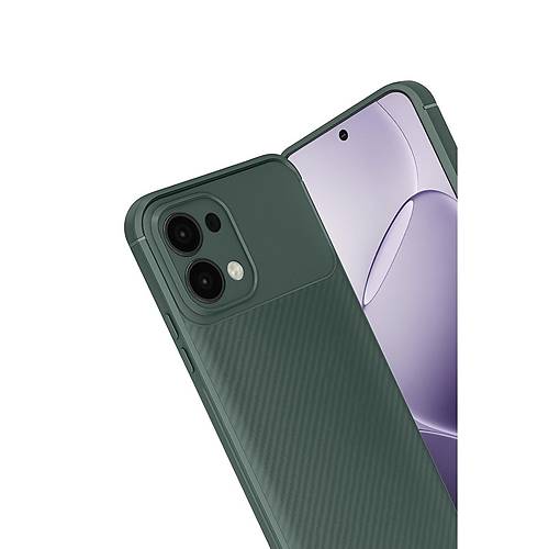 A6 Pro 4G Auto Focus Karbon Kapak - Koyu Ye�il