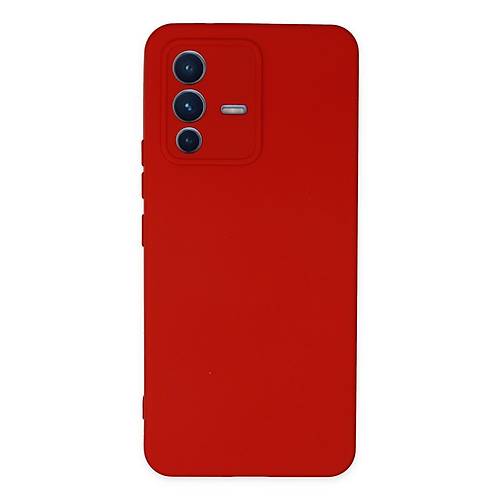 V23 5G K�l�f Nano i�i Kadife Silikon - K�rm�z�