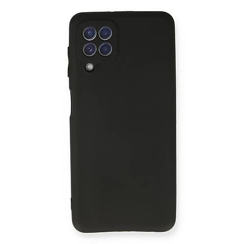 Galaxy A22 K�l�f First Silikon - Siyah