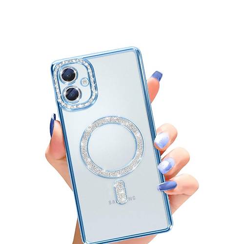 Galaxy A06 Joke Simli Magneticsafe K�l�f - Mavi