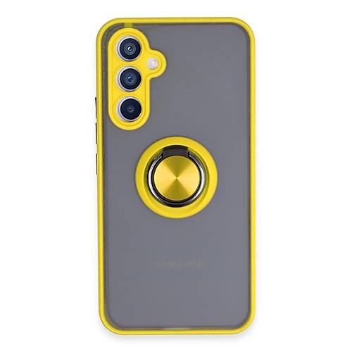 Galaxy A54 5G K�l�f Montreal Y�z�kl� Silikon Kapak - Sar�