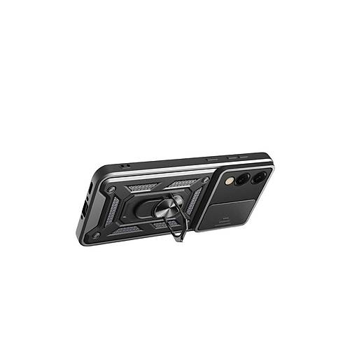 Galaxy S25 Edge Pars Lens Y�z�kl� Silikon - Siyah