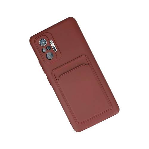 Redmi Note 10 Pro K�l�f Kelvin Kartvizitli Silikon - Bordo