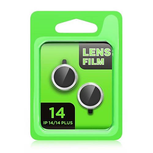 iPhone 14 Plus Raze Metal Kamera Lens - Mavi