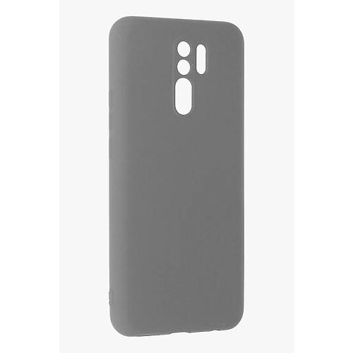 Redmi 9 K�l�f Nano i�i Kadife Silikon - Gri