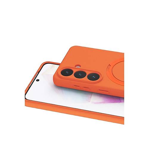 Galaxy S26 Plus Regal Magsafe Standl� Kapak - Turuncu
