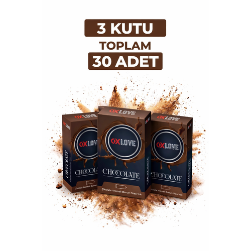 OxLove Chocolate Aromal� Prezervatif 10'lu 3 Kutu