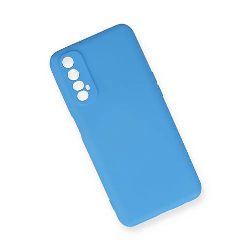 Realme 7 K�l�f Nano i�i Kadife Silikon - Mavi