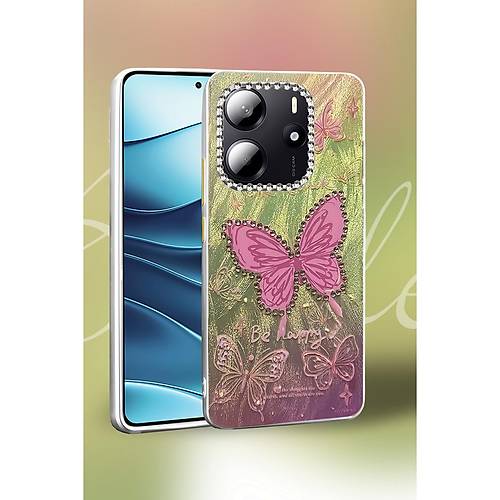 Redmi Note 14 4G K�l�f Blade Aynal� Desenli Kapak - Desen 3