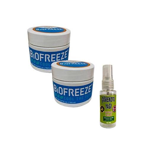 Biofreeze Etkili Rahatlat�c� Bak�m ve Masaj Kremi 150 mlx2+��rek Otu Ya�� ile