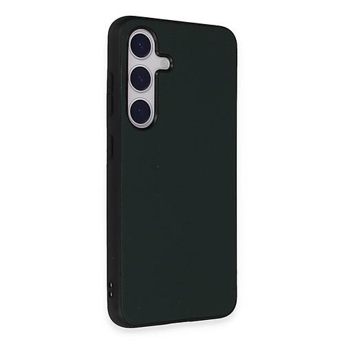 Galaxy S24 K�l�f Taft Kapak - Koyu Ye�il