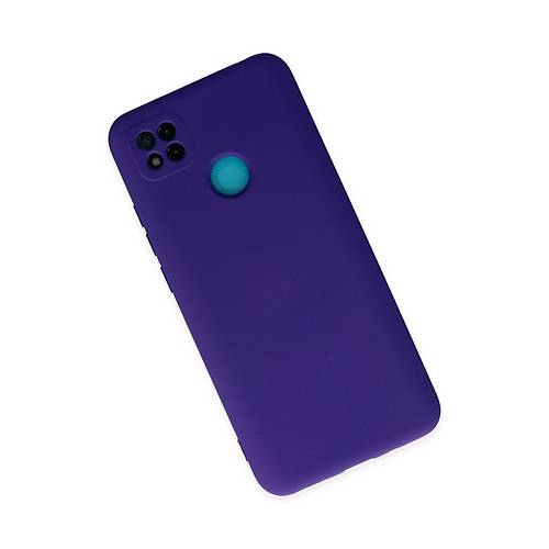 Redmi 9C K�l�f Nano i�i Kadife Silikon - Mor