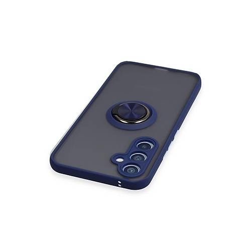 Galaxy A54 5G K�l�f Montreal Y�z�kl� Silikon Kapak - Lacivert