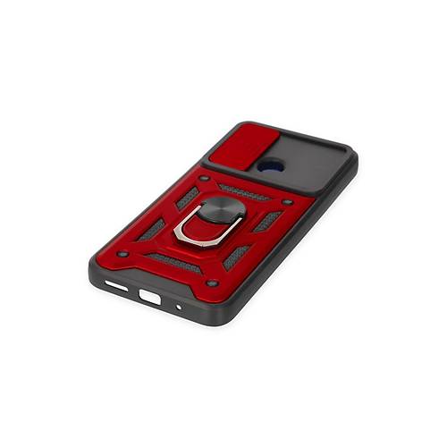 Redmi 10C K�l�f Pars Lens Y�z�kl� Silikon - K�rm�z�