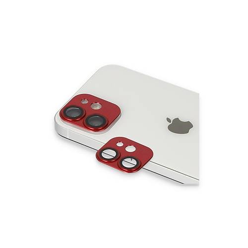 iPhone 11 Pers Al�minyum Kamera Lens - K�rm�z�