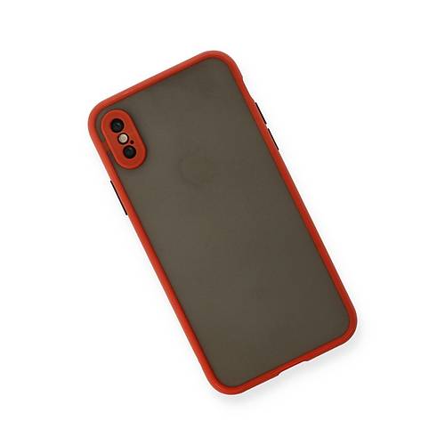 iPhone X K�l�f Montreal Silikon Kapak - K�rm�z�