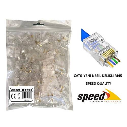 SPEED SP-U100-D CAT6 YEN� NES�L DEL�KL� EZRJ45 KONNEKT�R 100 ADET