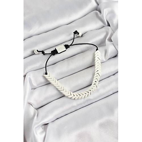 Pirin� Asans�rl� Beyaz Juju Kad�n Bileklik