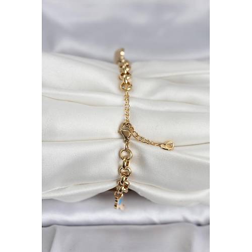 316L �elik Gold Renk Charml� Kad�n Bileklik