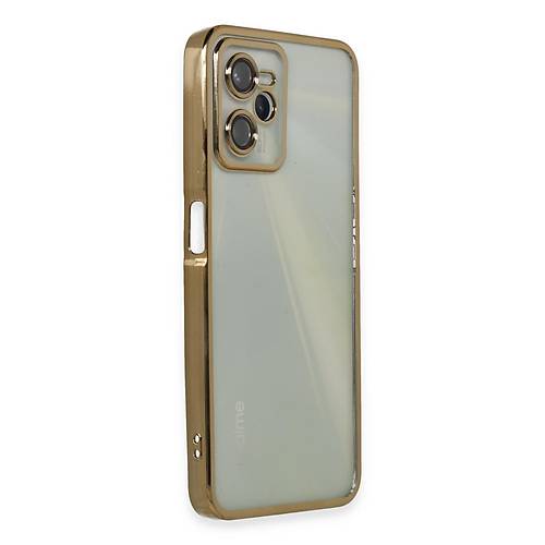 Realme C35 K�l�f Razer Lensli Silikon - Gold