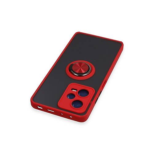 Redmi Note 12 Pro 5G K�l�f Montreal Y�z�kl� Silikon Kapak - K�rm�z�