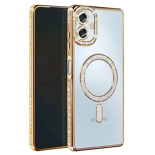 Galaxy A07 4G Joke Simli Magneticsafe K�l�f - Gold
