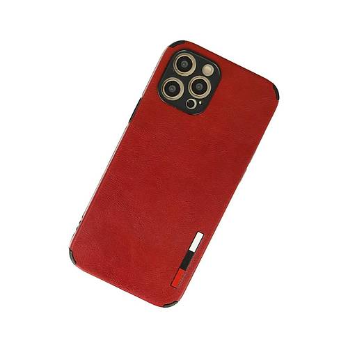 iPhone 12 Pro K�l�f Loop Deri Silikon - K�rm�z�