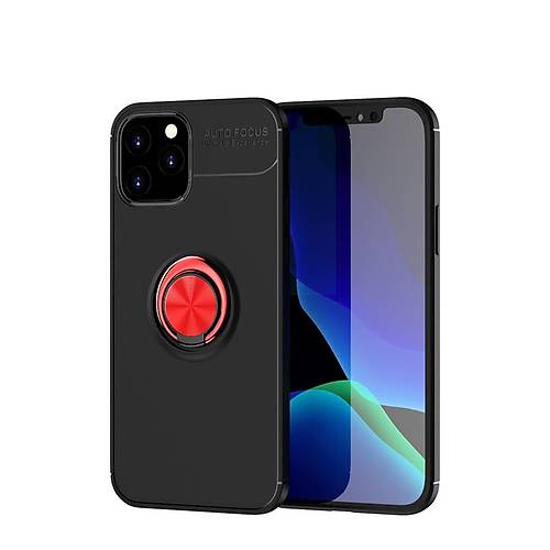 iPhone 12 K�l�f Range Y�z�kl� Silikon - Siyah-K�rm�z�