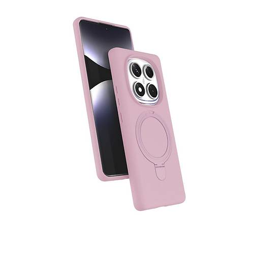 Redmi Note 14 Pro 5G Regal Magsafe Standl� Kapak - A��k Pembe