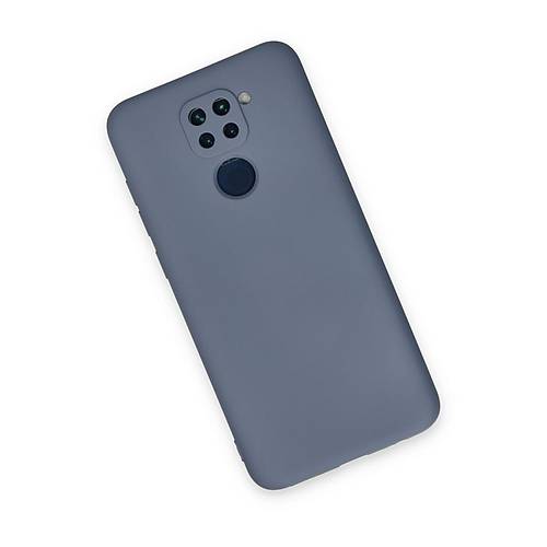 Redmi Note 9 K�l�f Nano i�i Kadife Silikon - Gri