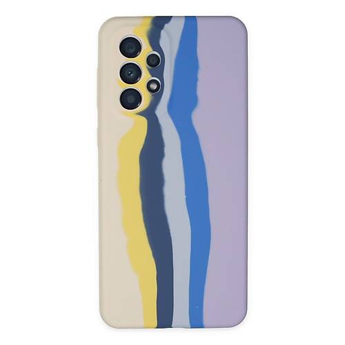 Galaxy A53 5G K�l�f Ebruli Lansman Silikon - Sar�-Lila