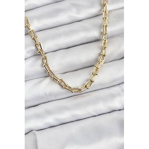 Gold Renk Pirin� Tifani Model Kad�n Kolye