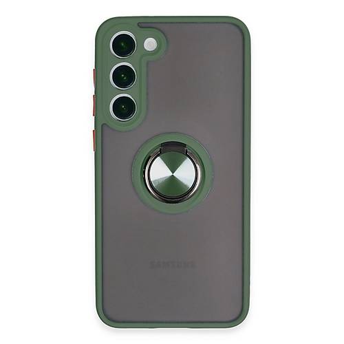 Galaxy S23 Plus K�l�f Montreal Y�z�kl� Silikon Kapak - Ye�il