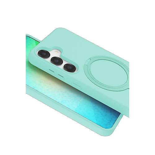 Galaxy S25 Regal Magsafe Standl� Kapak - Su Ye�ili