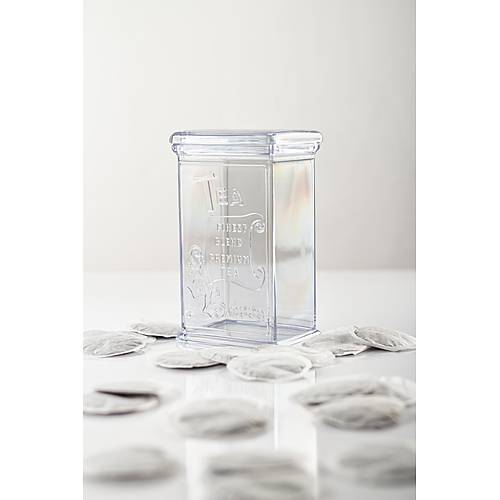 Akrilik �effaf �eker Kahve �ay Kavanozu 500 Ml (Vakum Kapak )