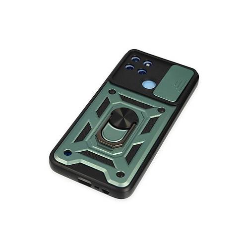 Realme C25Y K�l�f Pars Lens Y�z�kl� Silikon - Ye�il