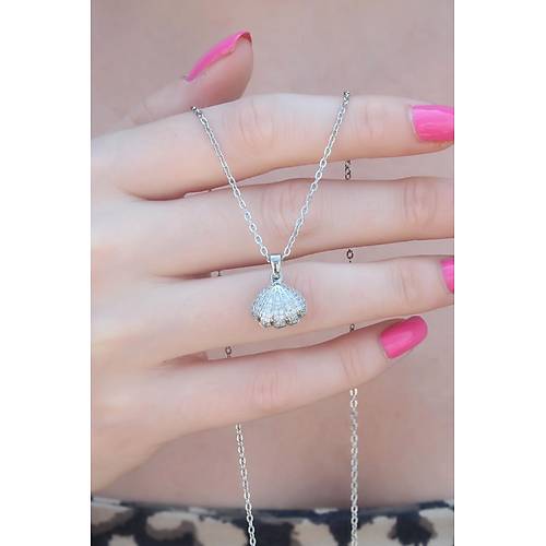 316L �elik G�m�� Renk A��l�r Midye Model Kad�n Kolye