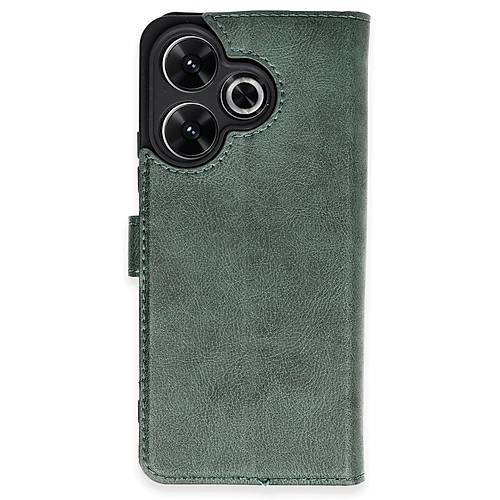 Redmi 13 4G K�l�f Trend S Plus Kapakl� K�l�f - Ye�il