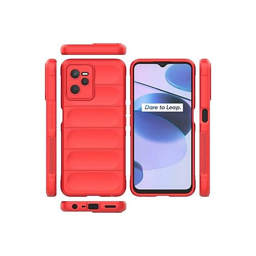 Realme C35 K�l�f Optimum Silikon - K�rm�z�