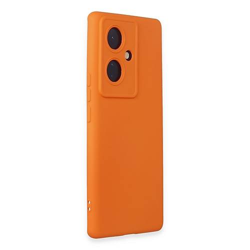 V29 Lite K�l�f Nano i�i Kadife Silikon - Turuncu