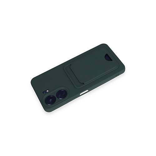 Redmi 13C K�l�f Kelvin Kartvizitli Silikon - Koyu Ye�il