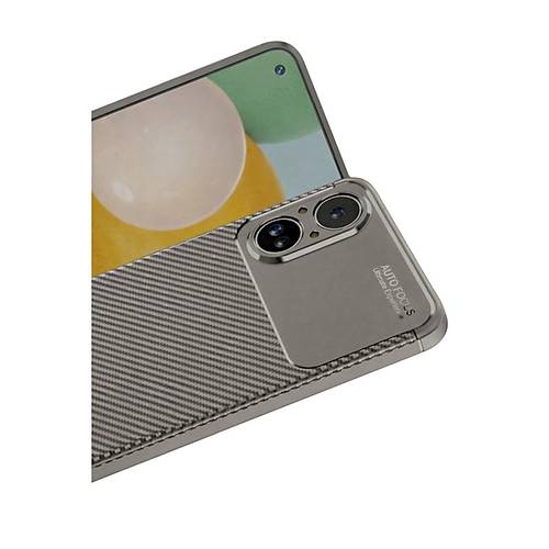 Realme 12 Lite K�l�f Auto Focus Karbon Kapak - Gri